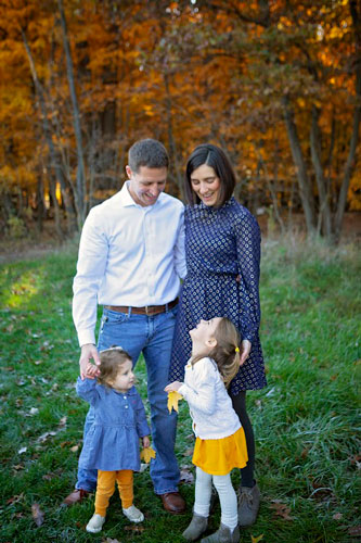A family poses for a family photograph session from Steph Jordan Photography